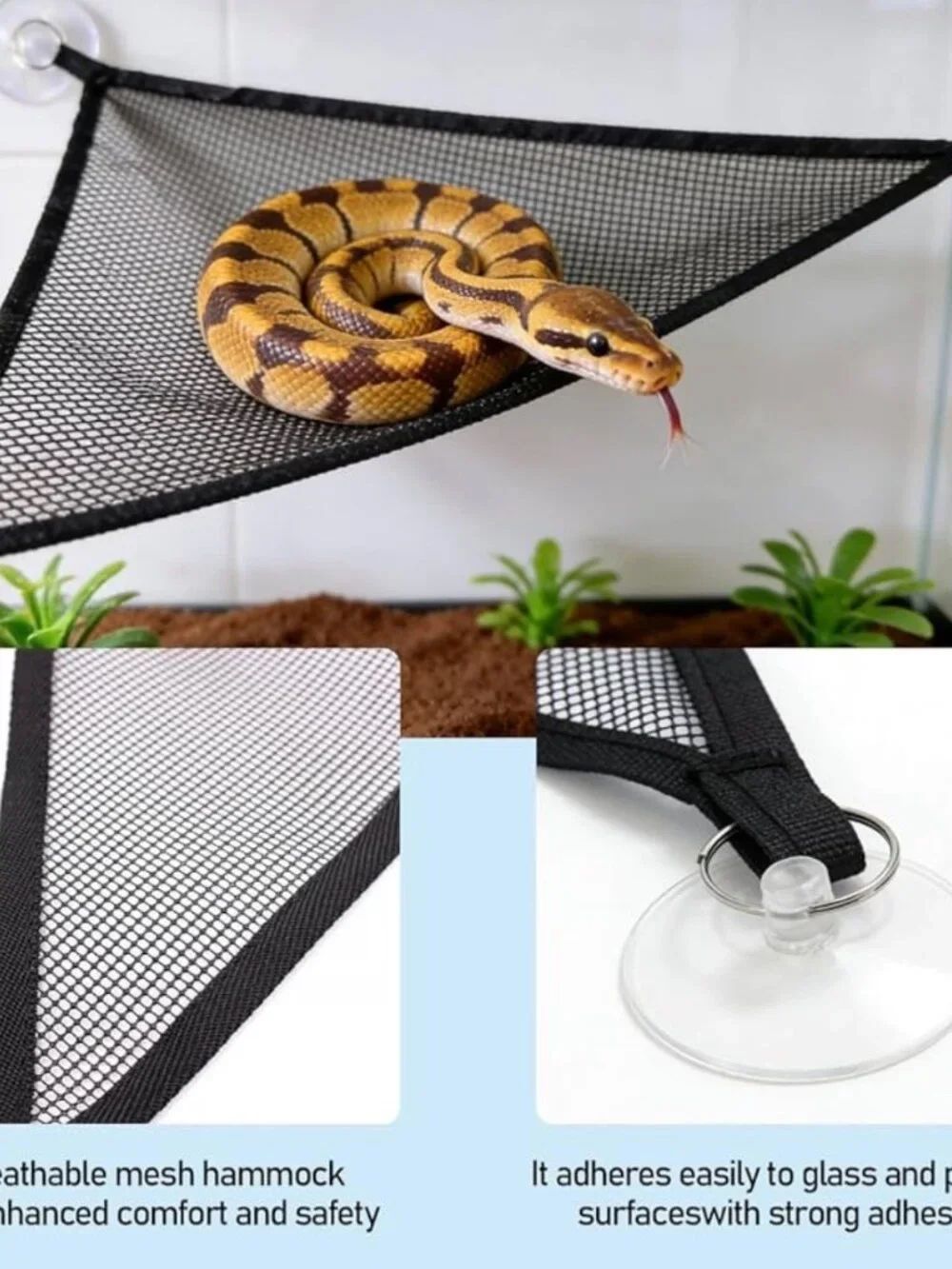 Snake Enrichment Toys Ball with Hammock, Jungle Gym Ball With Chain And S